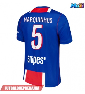 Lacne Muži Futbalové dres Paris Saint-Germain Marquinhos #5 2026-27 Krátky Rukáv - Domáci